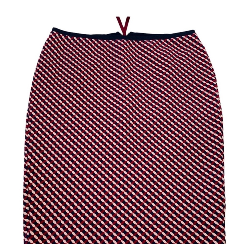 Boden Pink and Blue Patterned Pencil Skirt - Picture 4 of 10